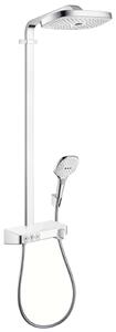 Hansgrohe Raindance Select E - Set doccia Showerpipe 300 con termostato ShowerTablet Select, 3 getti, bianco/cromato 27127400