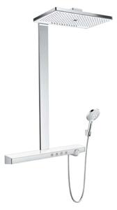 Hansgrohe Rainmaker Select - Set doccia Showerpipe 460 con termostato, 3 getti, bianca/cromata 27106400
