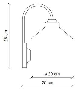 CLASSIC ASTI C1630, Lampada a Parete Applique in Ceramica, Ferroluce
