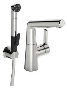 Hansa Designo - Miscelatore da lavabo con braccio di erogazione girevole e doccetta estraibile, cromato 51342201