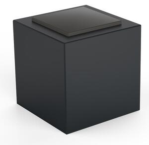 Pouf da Giardino 50x50 cm con Cuscino in Resina Arkema Iris Comfort Antracite
