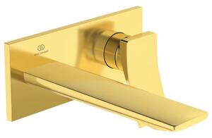 Ideal Standard Conca Tap - Miscelatore ad incasso per lavabo, sporgenza 180 mm, Brushed Gold A7371A2