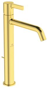 Ideal Standard Joy - Miscelatore da lavabo con sistema di scarico, Brushed Gold BC781A2