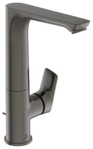 Ideal Standard Connect Air - Miscelatore da lavabo Slim con sistema di scarico e braccio di erogazione girevole, Magnetic Grey A7020A5
