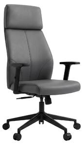Sylicon - Sedia Da Ufficio Ergonomica 50x130x70 cm Poltrona Direzionale Comoda con Ruote Girevoli in Pelle finta Grigia