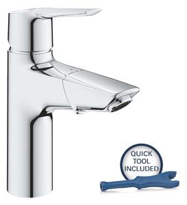Grohe QuickFix Start - Miscelatore da lavabo con bocca di erogazione estraibile e piletta Push-Open, cromo 24205003