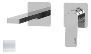Paffoni Tilt - Miscelatore ad incasso per lavabo, con corpo incasso, montaggio a 2 fori, bianco opaco TI106BO70