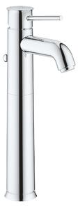 Grohe BauClassic - Miscelatore per lavabo da appoggio, con sistema di scarico, cromo 32868000