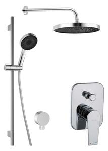 Kielle Harmonia - Set doccia con miscelatore ad incasso a 2 utenze, con accessori e corpo incasso, cromo 20623SP20