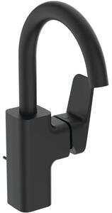 Ideal Standard CeraPlan - Miscelatore da lavabo con braccio di erogazione girevole e sistema di scarico, nero BD235XG