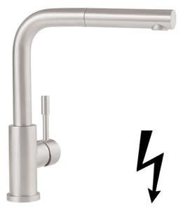 Villeroy & Boch Steel Shower - Miscelatore da lavello con bocca di erogazione estraibile, acciaio inox 969711LC