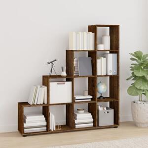 Libreria a Scala Rovere Fumo 142 cm in Legno Multistrato