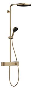 Hansgrohe Pulsify S - Set doccia termostatico, diametro 26 cm, 3 getti, EcoSmart, bronzo spazzolato 24221140
