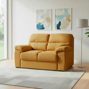 DecHome Divano 2 Posti Moderno in Tessuto Antimacchia Dimensioni 160x98x92 cm colore Senape - Alenda