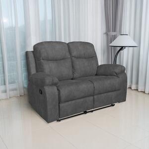 DecHome Divano 2 Posti Moderno in Ecopelle Dimensioni 154x100x90 cm colore Grigio Scuro - Chicago