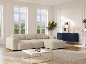 Grande divano letto angolo a destra in Tessuto chiné Beige - POGNI della Maison Céphy