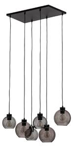 Lampada a sospensione TK Lighting, Cubus, dimmerabile, Grigio, Soggiorno, Vetro, Moderno