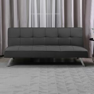 DecHome Divano Letto Clic-Clac 3 Posti Moderno in Tessuto Dimensioni 168x83x75 cm colore Grigio Scuro - Daynora