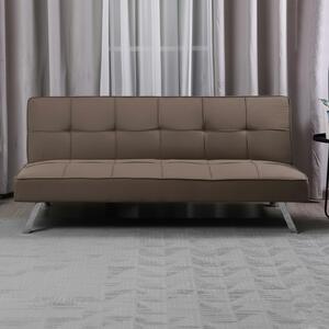 DecHome Divano Letto Clic-Clac 3 Posti Moderno in Tessuto Dimensioni 168x83x75 cm colore Marrone - Daynora
