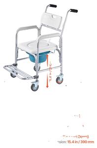 Comodino con seduta, portatile, imbottita, capacità di carico: 350 lbs