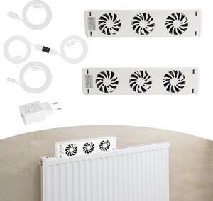 Bettizia radiatore booster funzione booster a risparmio energetico 3 ventilatori duo set, controllo automatico della temperatura, silenzioso, distribuzione del calore ottimizzata