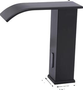 Rubinetto per lavabo, sensore automatico, acciaio inox resistente, nero
