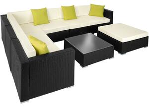 Tectake set lounge da giardino marbella con telaio in alluminio