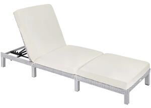 TecTake GmbH 403685 lettino prendisole in rattan sofia