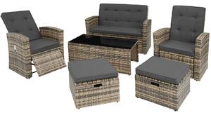 TecTake GmbH 404305 salottino in rattan bari
