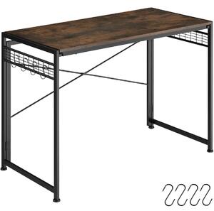 Tectake scrivania paterson pieghevole 102 x 51 x 77 cm