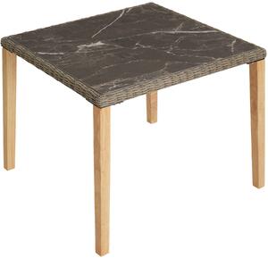 Tectake tavolo in rattan taranto 93,5 x 93,5 x 75 cm