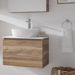 Mobile bagno 60 cm con piano bianco solid surface SP-60C - KAMALU
