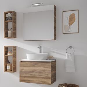 Mobile bagno 60 cm con piano bianco solid surface SP-60C - KAMALU