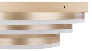 Plafoniera in alluminio color oro con luci LED integrate forma rotonda stile glam contemporaneo Beliani