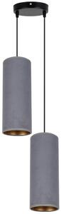 Lampadario a sospensione con filo AVALO 2xE27/60W/230V diametro 20 cm grigio