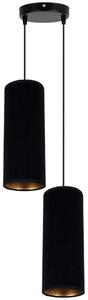Lampadario a sospensione con filo AVALO 2xE27/60W/230V diametro 20 cm nero