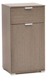 Mobiletto con 1 Anta e 1 Cassetto 45x38x85 h cm in Truciolare bilaminato Rovere Grigio