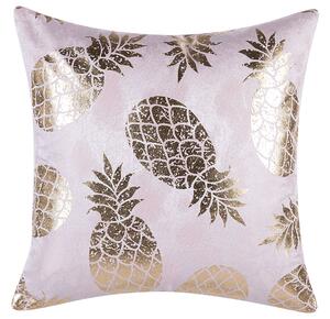 Set di 2 cuscini decorativi Motivo ananas rosa 45 x 45 cm stampa Accessori decorativi glamour Beliani