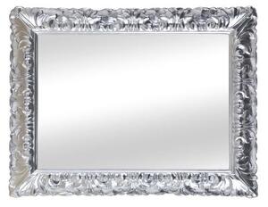 MOBILI2G - Specchiera in foglia argento brillante rettangolare- Misure: l.68 x h.88 x p.5