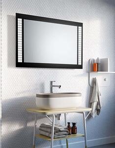 Specchio Rettangolare LED Mosaico Con Cornice Rossa - W-CBUR - 80x60