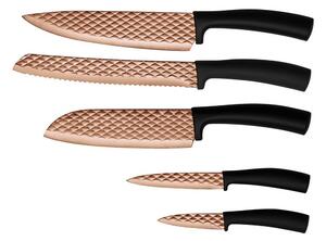 BerlingerHaus - Set coltelli in acciaio inox 5 pz nero/oro rosa