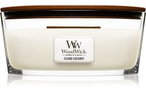 Woodwick Island Coconut candela profumata con stoppino in legno (hearthwick) 453 g