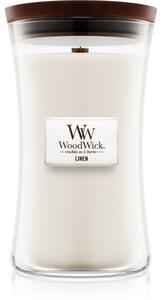 Woodwick Linen candela profumata con stoppino in legno 609.5 g
