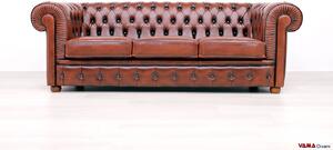 Divano Chesterfield 3 posti ruggine