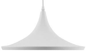 Lampada a sospensione a sospensione con paralume bianco e dorato a forma di cono geometrico dal design moderno e minimalista Beliani