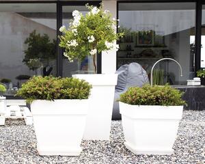 Vaso per piante e fiori Capri ARTEVASI in plastica colore tortora H 40 cm, L 40 x P 40 cm