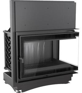 Caminetto in ghisa per legna OLIWIA DECO destra 16 kW Ø 200