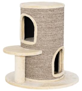 PawHut Cuccia per Gatti a 2 Livelli, con Piattaforma e Tiragraffi, Beige | Aosom Italy