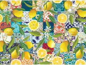 Tappeto arredo pvc effetto maioliche di Vietri con limoni Colorato 60x80