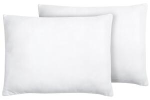 Set 2 Cuscini Letto di colore Bianco Microfibra 50 x 60 cm Morbido stile moderno contemporaneo Beliani